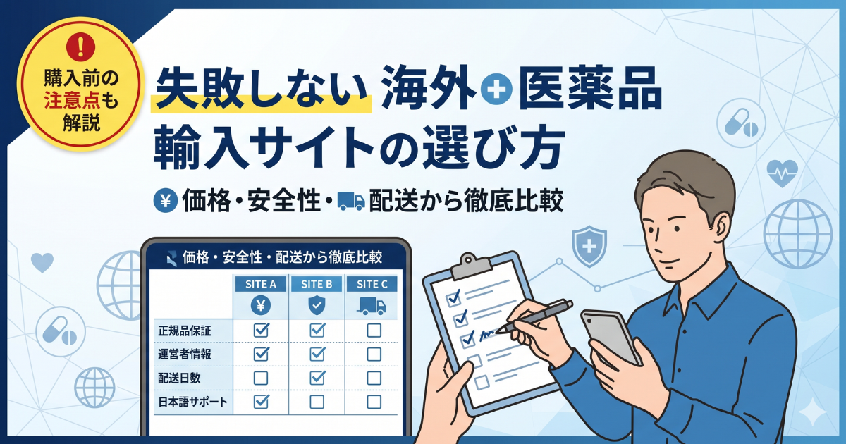 医薬品個人輸入代行ランキング・この中から選ぶべき